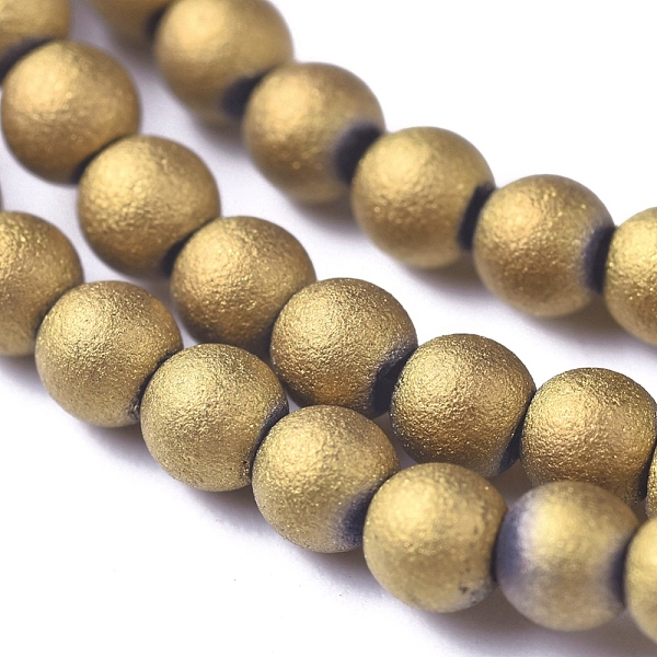 PandaHall Electroplated Frosted Glass Bead Strands, Round, Golden Plated, 2.5mm, Hole: 0.7mm, about 150pcs/strand, 15.35 inch(39cm) Glass...
PandaHall Electroplated Frosted Glass Bead Strands, Round, Golden Plated, 2.5mm, Hole: 0.7mm, about 150pcs/strand, 15.35 inch(39cm) Glass...