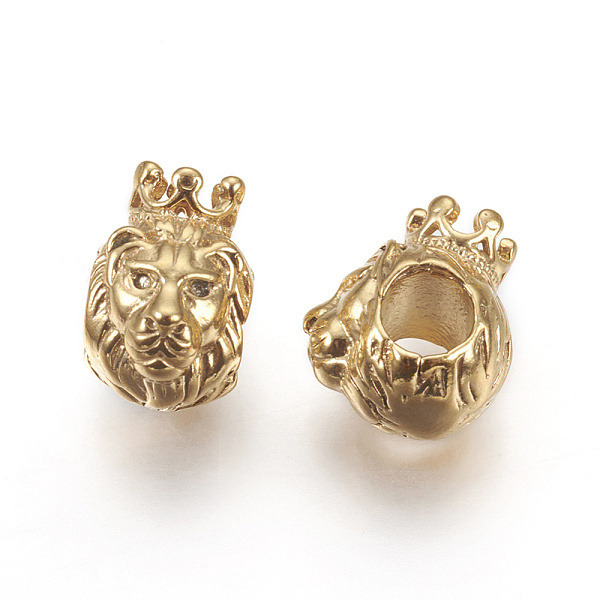 PandaHall 316 Surgical Stainless Steel European Beads, Ion Plating (IP), Large Hole Beads, Lion, Golden, 12x8x11mm, Hole: 4.5mm 316 Surgical...
PandaHall 316 Surgical Stainless Steel European Beads, Ion Plating (IP), Large Hole Beads, Lion, Golden, 12x8x11mm, Hole: 4.5mm 316 Surgical...