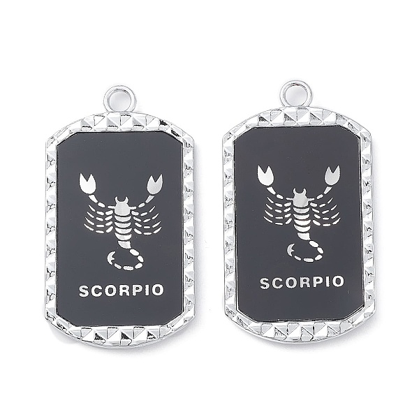 PandaHall Alloy Twelve Constellations Series Big Pendants, Lead Free & Cadmium Free, with Acrylic, Rectangle, Scorpio, 50x28x3.5mm, Hole..., Black
PandaHall Alloy Twelve Constellations Series Big Pendants, Lead Free & Cadmium Free, with Acrylic, Rectangle, Scorpio, 50x28x3.5mm, Hole..., Black
