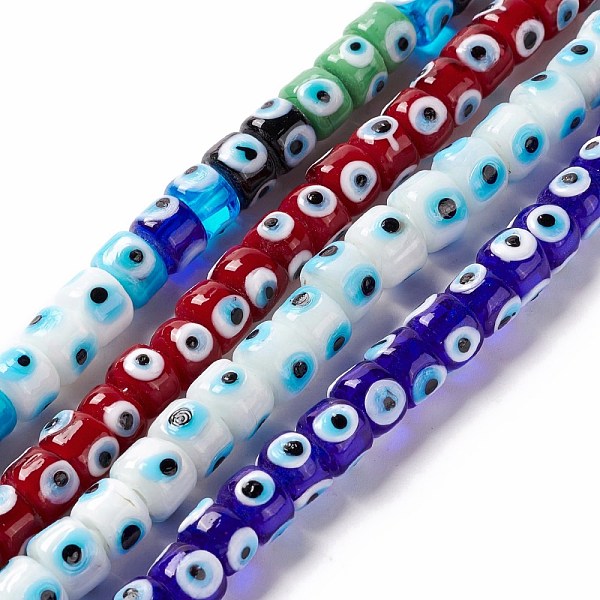 PandaHall Handmade Evil Eye Lampwork Beads Strands, Column, Mixed Color, 7.5~8.5x5~6mm, Hole: 1.4mm, about 39~40pcs/strand, 9.06~9.45 inch..., Multicolor
PandaHall Handmade Evil Eye Lampwork Beads Strands, Column, Mixed Color, 7.5~8.5x5~6mm, Hole: 1.4mm, about 39~40pcs/strand, 9.06~9.45 inch..., Multicolor