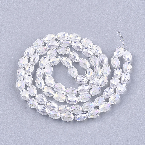 PandaHall Electroplated Glass Beads Strands, Frosted, Faceted, Oval, Clear AB, 8x6mm, Hole: 1.2mm, about 70pcs/strand, 22.8 inch Glass Oval..., White
PandaHall Electroplated Glass Beads Strands, Frosted, Faceted, Oval, Clear AB, 8x6mm, Hole: 1.2mm, about 70pcs/strand, 22.8 inch Glass Oval..., White