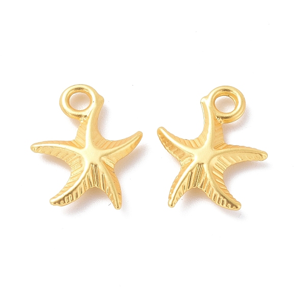 PandaHall Rack Plating Alloy Pendants, Cadmium Free & Lead Free & Nickle Free, Starfish Charm, Matte Gold Color, 15.5x13x3mm, Hole: 1.8mm...
PandaHall Rack Plating Alloy Pendants, Cadmium Free & Lead Free & Nickle Free, Starfish Charm, Matte Gold Color, 15.5x13x3mm, Hole: 1.8mm...
