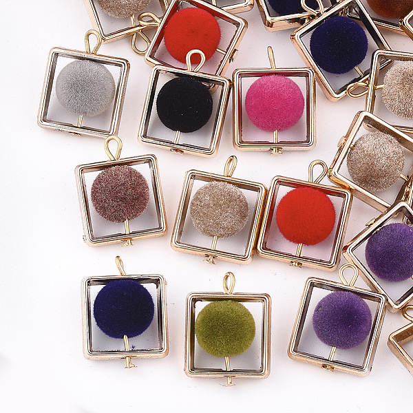 PandaHall UV Plating Acrylic Pendants, Flocky, Square, Light Gold, Mixed Color, 19~20x15x9.5~10mm, Hole: 2mm Acrylic Square Multicolor
PandaHall UV Plating Acrylic Pendants, Flocky, Square, Light Gold, Mixed Color, 19~20x15x9.5~10mm, Hole: 2mm Acrylic Square Multicolor