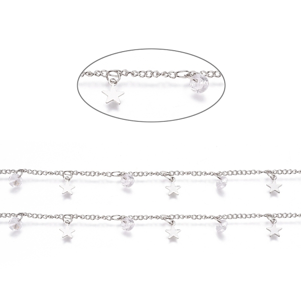 PandaHall Brass Curb Chains, with Spool, Star Brass Charms & Diamond Shape Cubic Zirconia Charms, Long-Lasting Plated, Soldered, Clear, Real...
PandaHall Brass Curb Chains, with Spool, Star Brass Charms & Diamond Shape Cubic Zirconia Charms, Long-Lasting Plated, Soldered, Clear, Real...