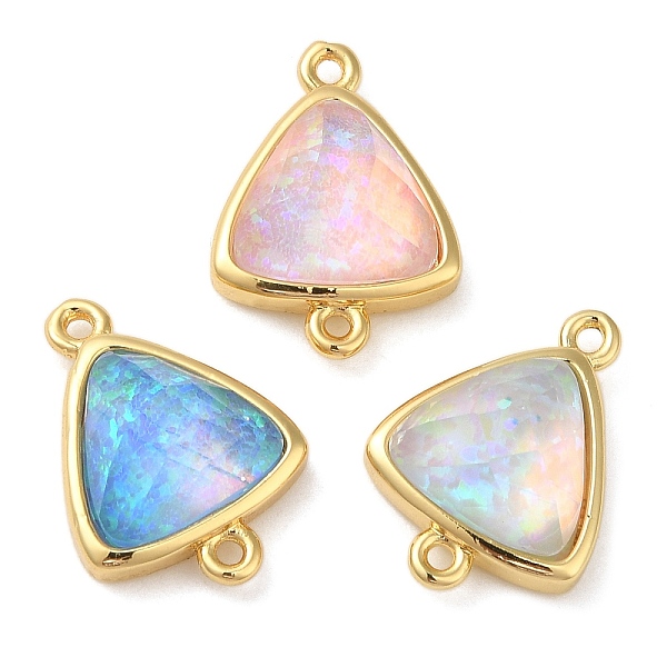 PandaHall Synthetic Opal Connector Charms, Rack Plating Brass Triangle Links, Golden, Mixed Color, 17.5x12.5x6mm, Hole: 1.4mm Brass Triangle..., Multicolor
PandaHall Synthetic Opal Connector Charms, Rack Plating Brass Triangle Links, Golden, Mixed Color, 17.5x12.5x6mm, Hole: 1.4mm Brass Triangle..., Multicolor
