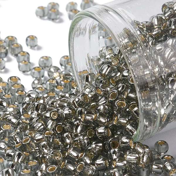 PandaHall TOHO Round Seed Beads, Japanese Seed Beads, (29) Silver Lined Light Black Diamond, 8/0, 3mm, Hole: 1mm, about 1110pcs/50g Glass..., Gray
PandaHall TOHO Round Seed Beads, Japanese Seed Beads, (29) Silver Lined Light Black Diamond, 8/0, 3mm, Hole: 1mm, about 1110pcs/50g Glass..., Gray
