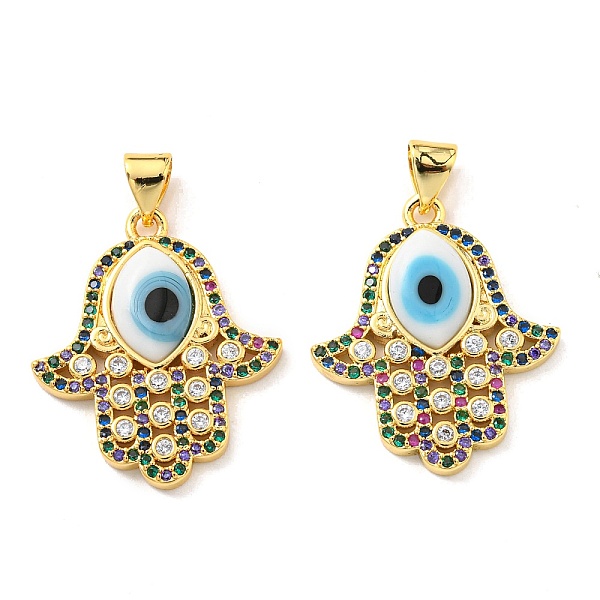 PandaHall Brass Cubic Zirconia Pendants, with Lampwork, Real 18K Gold Plated, Hamsa Hand Charm, White, 24x20.5x4mm, Hole: 5x3.5mm...
PandaHall Brass Cubic Zirconia Pendants, with Lampwork, Real 18K Gold Plated, Hamsa Hand Charm, White, 24x20.5x4mm, Hole: 5x3.5mm...