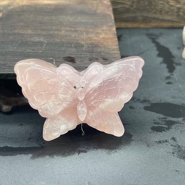 PandaHall Natural Rose Quartz Healing Butterfly Figurines, Reiki Energy Stone Display Decorations, 50mm Rose Quartz Butterfly
PandaHall Natural Rose Quartz Healing Butterfly Figurines, Reiki Energy Stone Display Decorations, 50mm Rose Quartz Butterfly