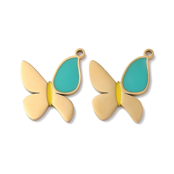 PandaHall Ion Plating(IP) 304 Stainless Steel Pendants, with Enamel, Butterfly Charm, Golden, 21.5x17.5x1.5mm, Hole: 1.6mm Stainless..., Green
PandaHall Ion Plating(IP) 304 Stainless Steel Pendants, with Enamel, Butterfly Charm, Golden, 21.5x17.5x1.5mm, Hole: 1.6mm Stainless..., Green