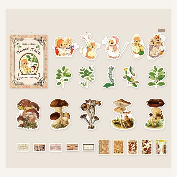 PandaHall 50Pcs 25 Styles Autumn Theme Paper Sticker, Self-adhesive Decals for DIY Scrapbooking, Squirrel, Packing: 153x90x2mm, 2pcs/style...
PandaHall 50Pcs 25 Styles Autumn Theme Paper Sticker, Self-adhesive Decals for DIY Scrapbooking, Squirrel, Packing: 153x90x2mm, 2pcs/style...