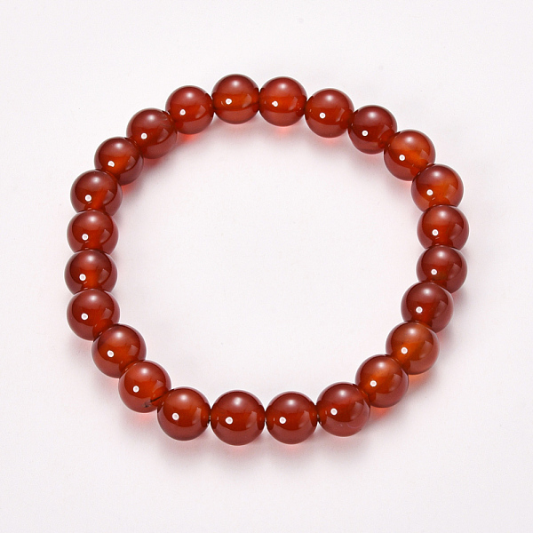 PandaHall Natural Red Agate Beaded Stretch Bracelets, Grade A, Dyed, Round, 2-1/8 inch(55mm), Bead: 8~9mm Carnelian
PandaHall Natural Red Agate Beaded Stretch Bracelets, Grade A, Dyed, Round, 2-1/8 inch(55mm), Bead: 8~9mm Carnelian