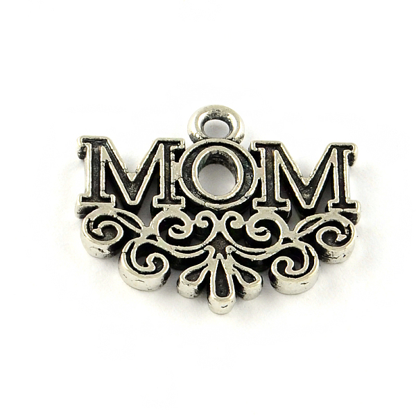 PandaHall Mother's Day Theme, Word Mom Tibetan Style Alloy Pendant Enamel Settings, Cadmium Free & Lead Free, Antique Silver, 17x20x2mm...
PandaHall Mother's Day Theme, Word Mom Tibetan Style Alloy Pendant Enamel Settings, Cadmium Free & Lead Free, Antique Silver, 17x20x2mm...