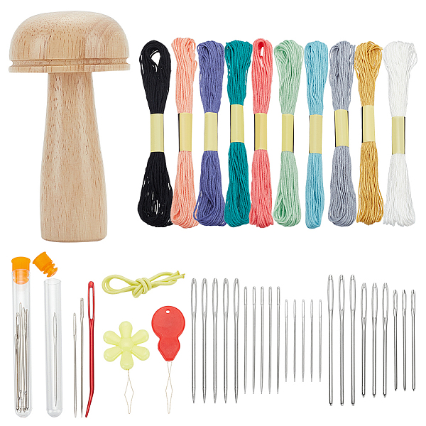 PandaHall WADORN DIY Darning Wood Mushroom Sewing Tool Kits, Wooden Mushroom Mending Repair Embroidery Supplies Portable Patching Thread..., Multicolor
PandaHall WADORN DIY Darning Wood Mushroom Sewing Tool Kits, Wooden Mushroom Mending Repair Embroidery Supplies Portable Patching Thread..., Multicolor