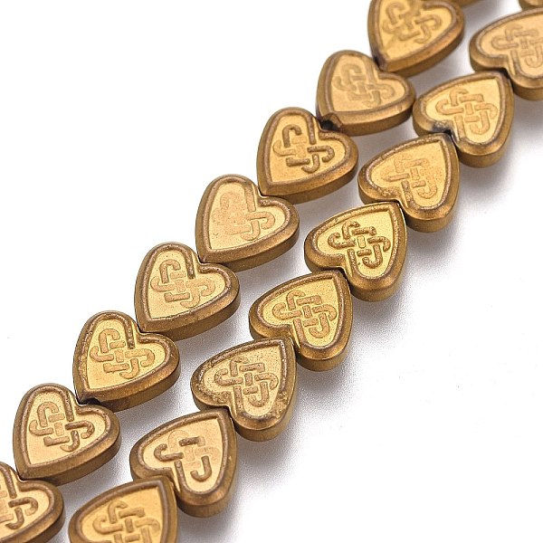 PandaHall Non-magnetic Synthetic Hematite Beads Strands, Vacuum Plating, Heart with Chinese Knot, Golden Plated, 8x8x2.5mm, Hole: 0.8mm...
PandaHall Non-magnetic Synthetic Hematite Beads Strands, Vacuum Plating, Heart with Chinese Knot, Golden Plated, 8x8x2.5mm, Hole: 0.8mm...