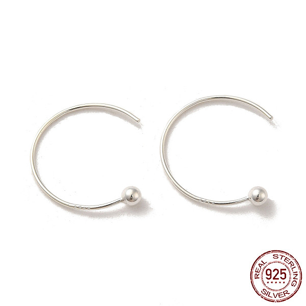 PandaHall 925 Sterling Silver Earring Hooks, Balloon Ear Wire, with S925 Stamp, Silver, 20 Gauge, 18mm, Pin: 0.8mm Sterling Silver
PandaHall 925 Sterling Silver Earring Hooks, Balloon Ear Wire, with S925 Stamp, Silver, 20 Gauge, 18mm, Pin: 0.8mm Sterling Silver