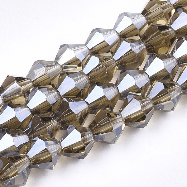 PandaHall Electroplate Glass Beads Strands, Pearl Luster Plated, Faceted, Bicone, Dark Khaki, 6x5.5~6mm, Hole: 1mm, about 44~47pcs/strand..., Yellow
PandaHall Electroplate Glass Beads Strands, Pearl Luster Plated, Faceted, Bicone, Dark Khaki, 6x5.5~6mm, Hole: 1mm, about 44~47pcs/strand..., Yellow