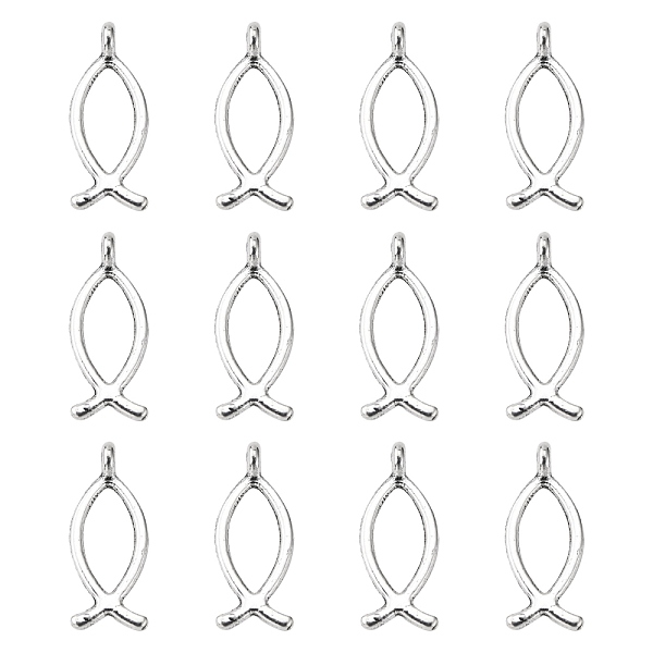 PandaHall Tibetan Style Alloy Pendants, For Easter, Lead Free & Cadmium Free & Nickel Free, Jesus Fish/Christian Ichthys Ichthus, Antique...
PandaHall Tibetan Style Alloy Pendants, For Easter, Lead Free & Cadmium Free & Nickel Free, Jesus Fish/Christian Ichthys Ichthus, Antique...