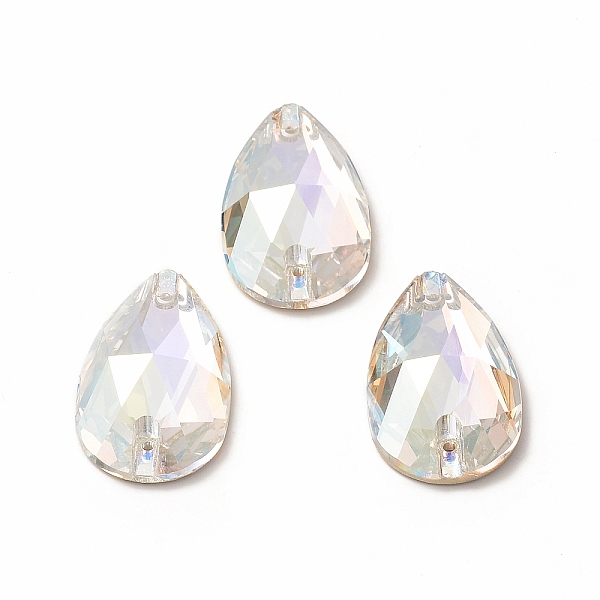 PandaHall Teardrop Shape Sew on Rhinestone, K5 Glass Rhinestone, 2-Hole Link, Plated Flat Back, Sewing Craft Decoration, Crystal, 28x17x7mm..., Clear
PandaHall Teardrop Shape Sew on Rhinestone, K5 Glass Rhinestone, 2-Hole Link, Plated Flat Back, Sewing Craft Decoration, Crystal, 28x17x7mm..., Clear