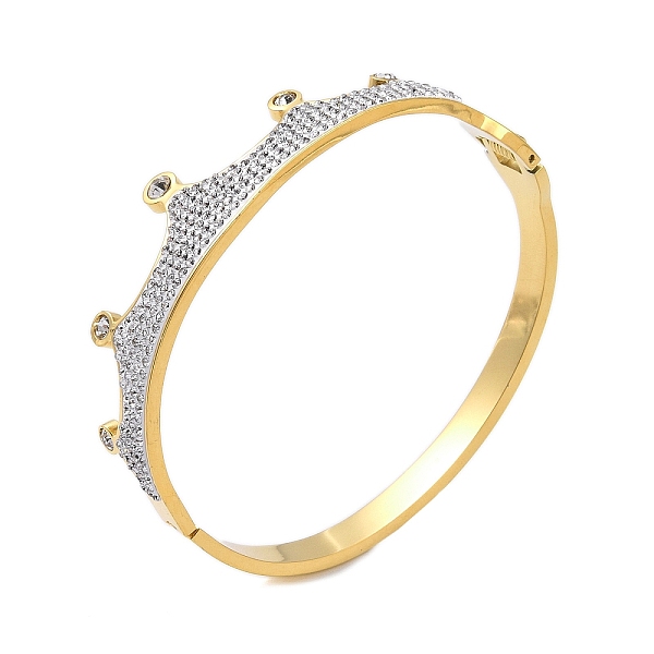 PandaHall Crystal Rhinestone Crown Hinged Bangle, 304 Stainless Steel Jewelry for Women, Golden, 1/4~3/4 inch(0.6~1.95cm), Inner Diameter...
PandaHall Crystal Rhinestone Crown Hinged Bangle, 304 Stainless Steel Jewelry for Women, Golden, 1/4~3/4 inch(0.6~1.95cm), Inner Diameter...