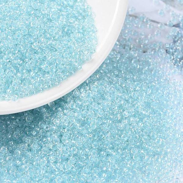 PandaHall MIYUKI Round Rocailles Beads, Japanese Seed Beads, Fancy Lined Soft, (RR3638) Fancy Lined Soft Aqua, 15/0, 1.5mm, Hole: 0.7mm..., Cyan
PandaHall MIYUKI Round Rocailles Beads, Japanese Seed Beads, Fancy Lined Soft, (RR3638) Fancy Lined Soft Aqua, 15/0, 1.5mm, Hole: 0.7mm..., Cyan