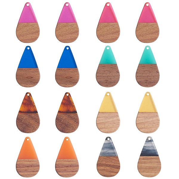 PandaHall 16Pcs 8 Styles Transparent Resin & Walnut Wood Pendants, Teardrop Charm, Mixed Color, 38x22x3mm, Hole: 2mm, 2pcs/style Resin+Wood..., Multicolor
PandaHall 16Pcs 8 Styles Transparent Resin & Walnut Wood Pendants, Teardrop Charm, Mixed Color, 38x22x3mm, Hole: 2mm, 2pcs/style Resin+Wood..., Multicolor