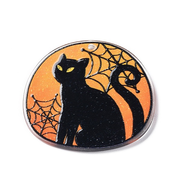 PandaHall Halloween Theme Opaque Printed Acrylic Pendants, Oval Charms, Black, 38x42x2mm, Hole: 2mm Acrylic Cat Shape Black
PandaHall Halloween Theme Opaque Printed Acrylic Pendants, Oval Charms, Black, 38x42x2mm, Hole: 2mm Acrylic Cat Shape Black