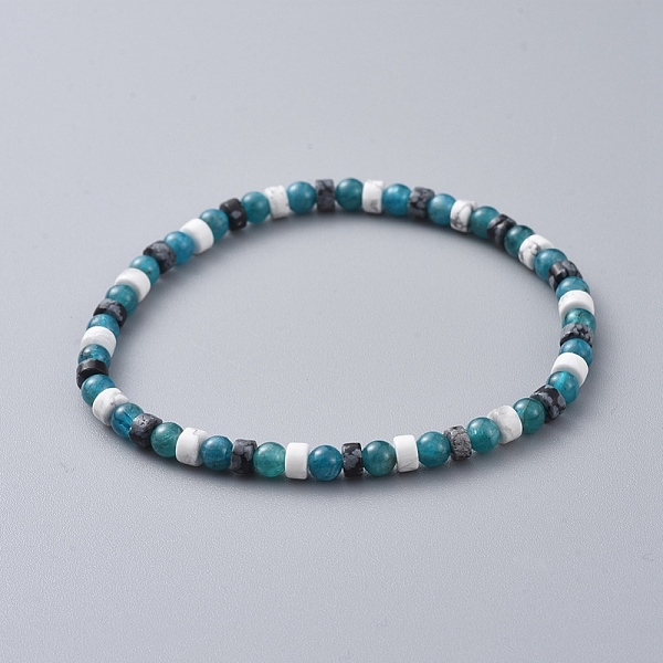 PandaHall Natural Apatite & Howlite & Snowflake Obsidian Beads Stretch Bracelets, 2-1/8 inch(5.5cm) Apatite
PandaHall Natural Apatite & Howlite & Snowflake Obsidian Beads Stretch Bracelets, 2-1/8 inch(5.5cm) Apatite