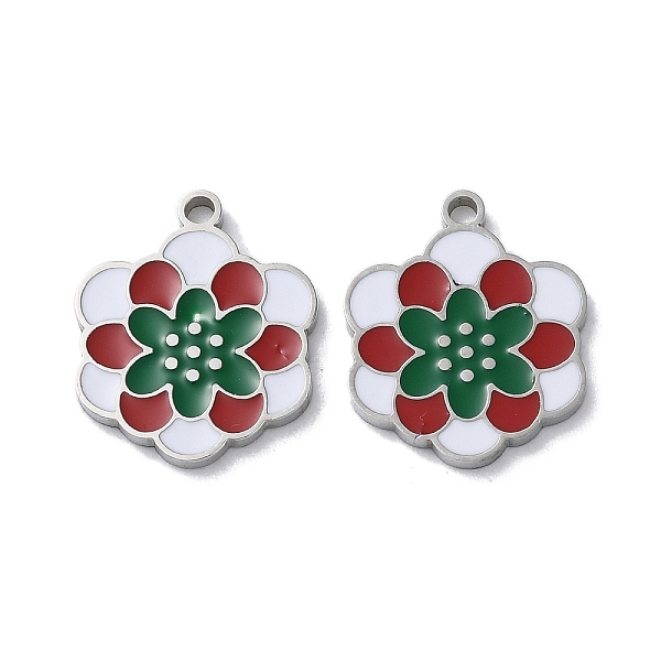 PandaHall 304 Stainless Steel Pendants, with Enamel, Flower Charm, Stainless Steel Color, 17x14x1.5mm, Hole: 1.6mm Stainless Steel+Enamel..., Green
PandaHall 304 Stainless Steel Pendants, with Enamel, Flower Charm, Stainless Steel Color, 17x14x1.5mm, Hole: 1.6mm Stainless Steel+Enamel..., Green