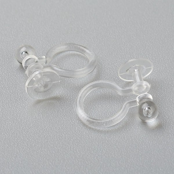 PandaHall Plastic Clip-on Earring Findings, for Non-pierced Ears, Clear, 12x9x1.2mm, Tray: 5mm, 0.6mm Inner Diameter Plastic Clear
PandaHall Plastic Clip-on Earring Findings, for Non-pierced Ears, Clear, 12x9x1.2mm, Tray: 5mm, 0.6mm Inner Diameter Plastic Clear