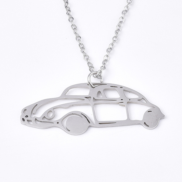 PandaHall 201 Stainless Steel Pendant Necklaces, with Cable Chains, Car, Stainless Steel Color, 17.5 inch~17.9 inch(44.5~45.5cm), 1.5mm, Car...
PandaHall 201 Stainless Steel Pendant Necklaces, with Cable Chains, Car, Stainless Steel Color, 17.5 inch~17.9 inch(44.5~45.5cm), 1.5mm, Car...