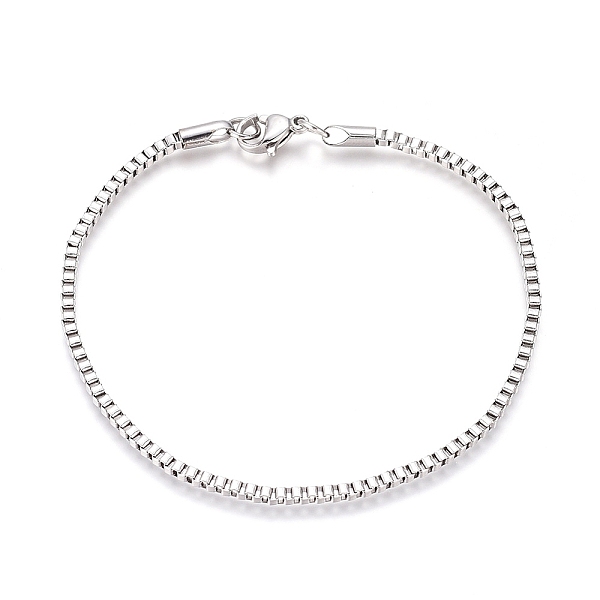 PandaHall 304 Stainless Steel Box Chain/Venetian Chains Bracelets, with Lobster Claw Clasps, Stainless Steel Color, 7-5/8 inch(19.5cm), 2mm...
PandaHall 304 Stainless Steel Box Chain/Venetian Chains Bracelets, with Lobster Claw Clasps, Stainless Steel Color, 7-5/8 inch(19.5cm), 2mm...
