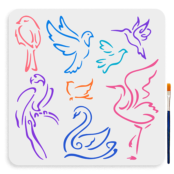 PandaHall MAYJOYDIY US 1Pc PET Hollow Out Drawing Painting Stencils, with 1Pc Art Paint Brushes, for DIY Scrapbook, Photo Album, Bird...
PandaHall MAYJOYDIY US 1Pc PET Hollow Out Drawing Painting Stencils, with 1Pc Art Paint Brushes, for DIY Scrapbook, Photo Album, Bird...