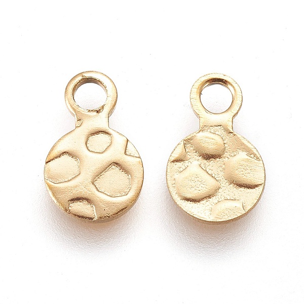 PandaHall Ion Plating(IP) 304 Stainless Steel Charms, Textured, Flat Round with Bumpy, Golden, 9.5x6x0.8mm, Hole: 2mm 304 Stainless Steel...
PandaHall Ion Plating(IP) 304 Stainless Steel Charms, Textured, Flat Round with Bumpy, Golden, 9.5x6x0.8mm, Hole: 2mm 304 Stainless Steel...