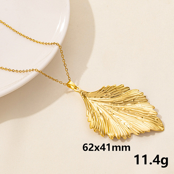 PandaHall Stainless Steel Leaf Pendant Necklaces, Cable Chain Necklaces Stainless Steel Leaf
PandaHall Stainless Steel Leaf Pendant Necklaces, Cable Chain Necklaces Stainless Steel Leaf