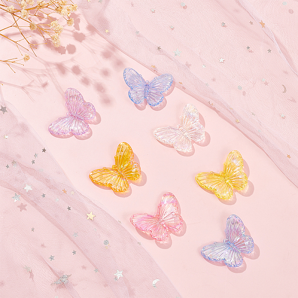 PandaHall SUPERFINDINGS 48Pcs 6 Colors Electroplate Acrylic Pendants, AB Color Plated, Butterfly, Mixed Color, 31x41x4mm, Hole: 1.2mm..., Multicolor
PandaHall SUPERFINDINGS 48Pcs 6 Colors Electroplate Acrylic Pendants, AB Color Plated, Butterfly, Mixed Color, 31x41x4mm, Hole: 1.2mm..., Multicolor