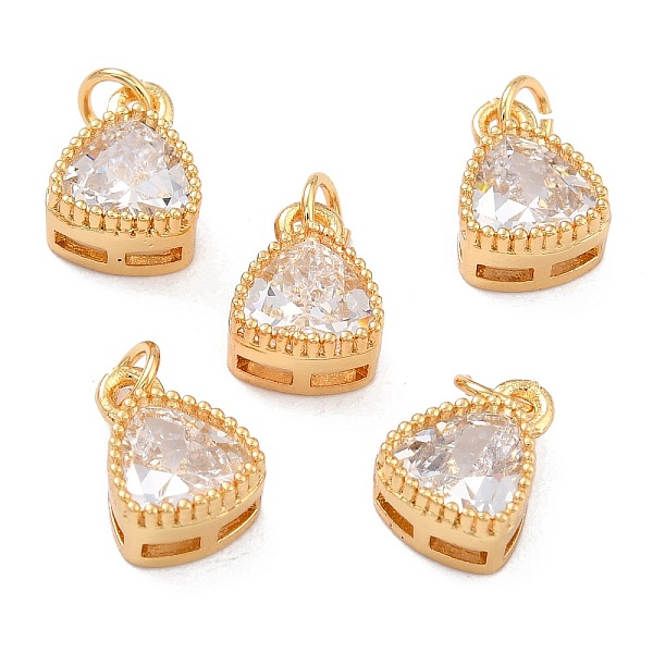 PandaHall Real 18K Gold Plated Brass Inlaid Cubic Zirconia Charms, with Jump Ring, Long-Lasting Plated, Triangle, Clear, 9.5x7x4mm, Jump...
PandaHall Real 18K Gold Plated Brass Inlaid Cubic Zirconia Charms, with Jump Ring, Long-Lasting Plated, Triangle, Clear, 9.5x7x4mm, Jump...