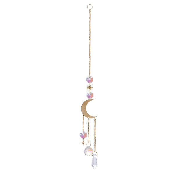 PandaHall Iron Big Pendant Decorations, Glass Charms Suncatchers Rainbow Maker, for Garden, Wedding, Lighting Ornament, Moon Pattern...
PandaHall Iron Big Pendant Decorations, Glass Charms Suncatchers Rainbow Maker, for Garden, Wedding, Lighting Ornament, Moon Pattern...