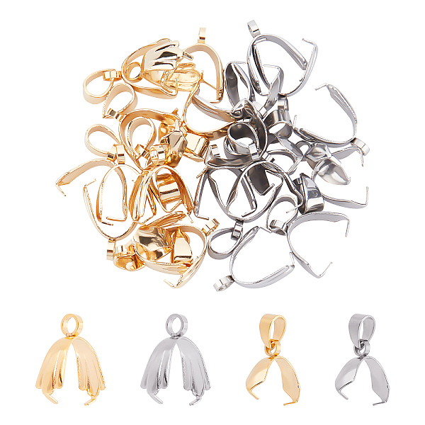 PandaHall Unicraftale 32Pcs 4 Style 304 Stainless Steel Ice Pick Pinch Bails, Golden & Stainless Steel Color, 8pcs/Style 304 Stainless Steel
PandaHall Unicraftale 32Pcs 4 Style 304 Stainless Steel Ice Pick Pinch Bails, Golden & Stainless Steel Color, 8pcs/Style 304 Stainless Steel