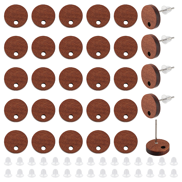PandaHall 30 Pairs Natural Wooden Stud Earrings Post, Wooden Stud Earrings 10mm Round Disc Walnut Wood Stainless Steel Earring Posts with..., Orange
PandaHall 30 Pairs Natural Wooden Stud Earrings Post, Wooden Stud Earrings 10mm Round Disc Walnut Wood Stainless Steel Earring Posts with..., Orange
