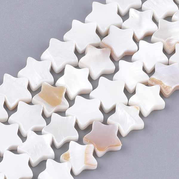 PandaHall Natural Freshwater Shell Beads Strands, Star, Creamy White, 9.5x10x3mm, Hole: 1mm, about 40pcs/strand, 13.39 inch Freshwater Shell...
PandaHall Natural Freshwater Shell Beads Strands, Star, Creamy White, 9.5x10x3mm, Hole: 1mm, about 40pcs/strand, 13.39 inch Freshwater Shell...