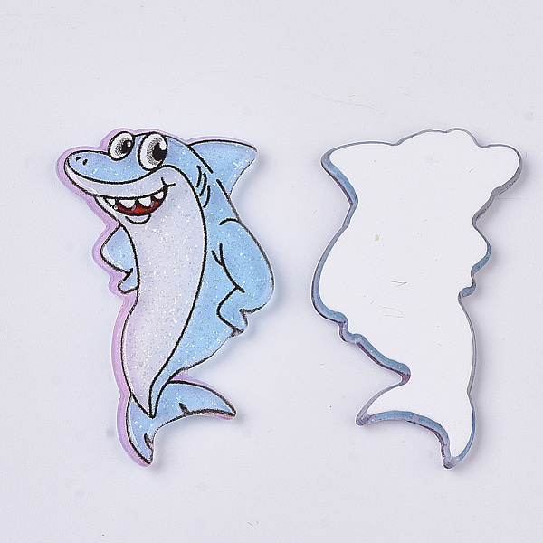 PandaHall PVC Plastic Cabochons, with Glitter Powder, Shark, Light Sky Blue, 29x17.5x2mm Plastic Fish Blue
PandaHall PVC Plastic Cabochons, with Glitter Powder, Shark, Light Sky Blue, 29x17.5x2mm Plastic Fish Blue