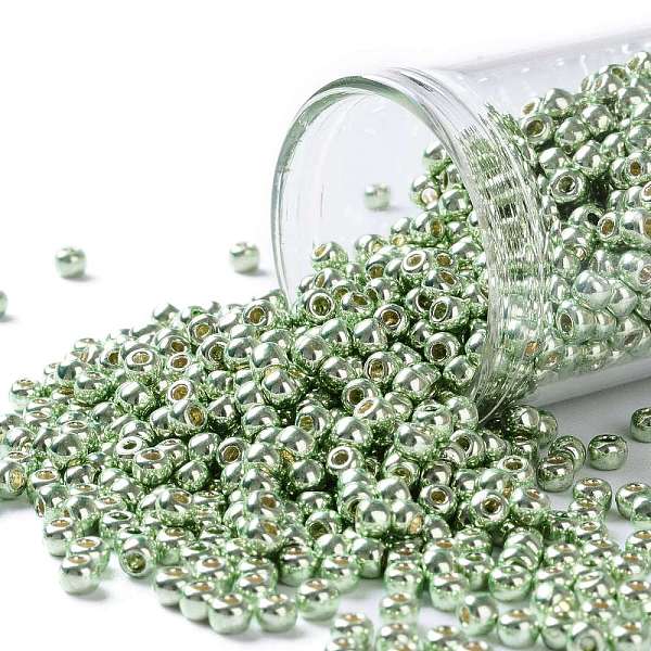 PandaHall TOHO Round Seed Beads, Japanese Seed Beads, (PF560) PermaFinish Lime Green Metallic, 8/0, 3mm, Hole: 1mm, about 1111pcs/50g Glass...
PandaHall TOHO Round Seed Beads, Japanese Seed Beads, (PF560) PermaFinish Lime Green Metallic, 8/0, 3mm, Hole: 1mm, about 1111pcs/50g Glass...