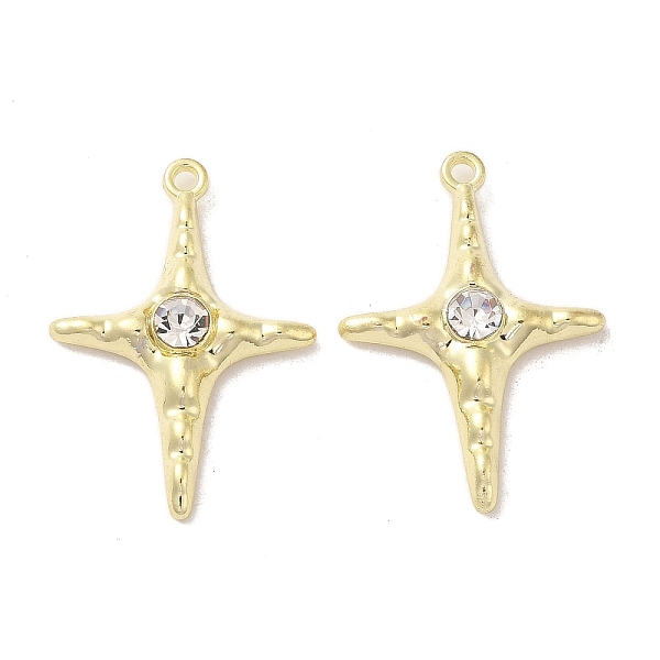PandaHall Rack Plating Alloy Pendants, with Rhinestone, Cadmium Free & Nickel Free & Lead Free, Star, Golden, 28.5~29x20x4~5mm, Hole: 1.6mm..., Clear
PandaHall Rack Plating Alloy Pendants, with Rhinestone, Cadmium Free & Nickel Free & Lead Free, Star, Golden, 28.5~29x20x4~5mm, Hole: 1.6mm..., Clear