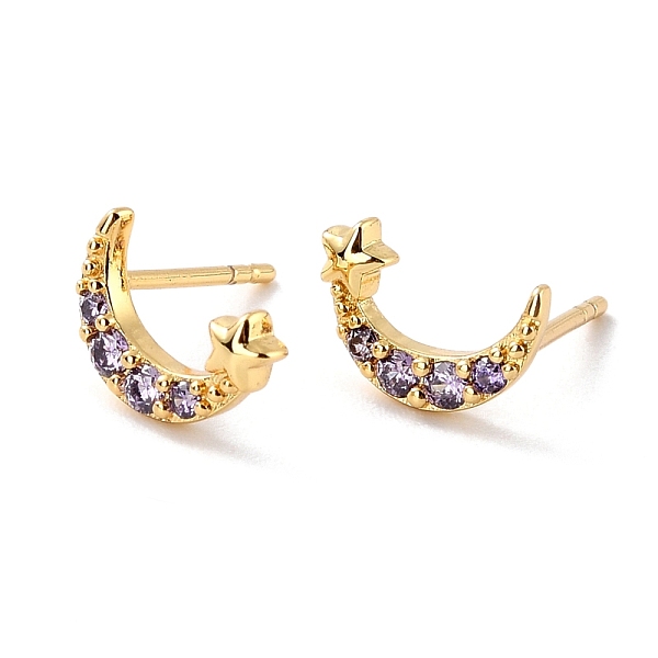PandaHall Moon & Star Cubic Zirconia Stud Earrings for Her, Dainty Earrings, Cadmium Free & Lead Free, Real 18K Gold Plated, 10x7x2mm, Pin..., Multicolor
PandaHall Moon & Star Cubic Zirconia Stud Earrings for Her, Dainty Earrings, Cadmium Free & Lead Free, Real 18K Gold Plated, 10x7x2mm, Pin..., Multicolor