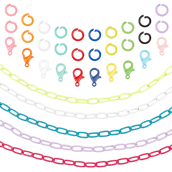 PandaHall DIY Cable Chain Necklace Making Kit, Including Spray Painted Brass Cable Chains, Alloy Lobster Claw Clasps, Iron Jump Rings..., Multicolor
PandaHall DIY Cable Chain Necklace Making Kit, Including Spray Painted Brass Cable Chains, Alloy Lobster Claw Clasps, Iron Jump Rings..., Multicolor