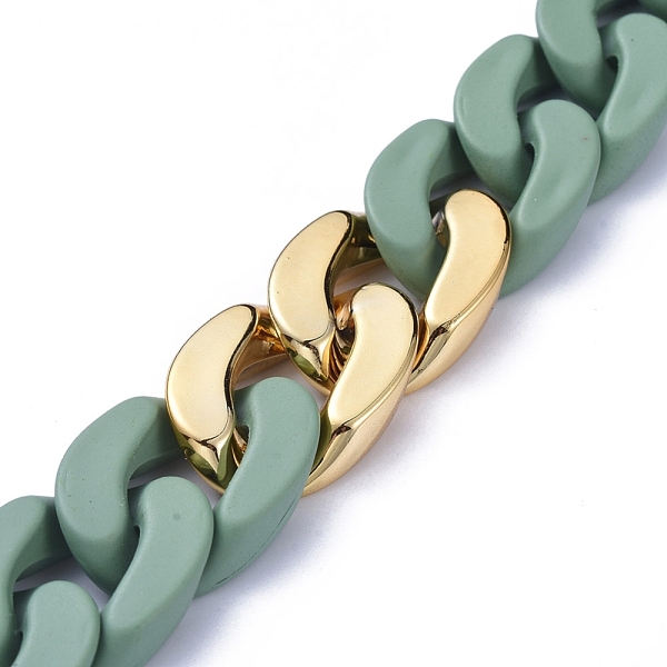 PandaHall Handmade Curb Chains, Cuban Link Chains, with Opaque Spray Painted Acrylic and CCB Plastic Linking Rings, for Jewelry Making..., Green
PandaHall Handmade Curb Chains, Cuban Link Chains, with Opaque Spray Painted Acrylic and CCB Plastic Linking Rings, for Jewelry Making..., Green