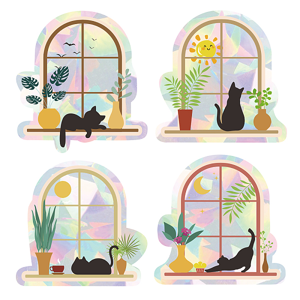 PandaHall 4Pcs 4 Patterns PVC Colored Laser Stained Window Film Adhesive Static Stickers, Electrostatic Window Stickers, Cat Pattern...
PandaHall 4Pcs 4 Patterns PVC Colored Laser Stained Window Film Adhesive Static Stickers, Electrostatic Window Stickers, Cat Pattern...