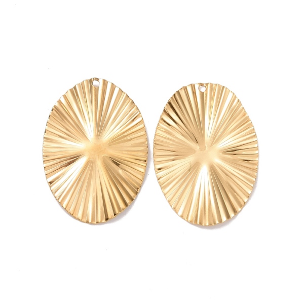 PandaHall 304 Stainless Steel Pendants, Textured, Oval, Golden, 40x28x1mm, Hole: 1.5mm 304 Stainless Steel Oval
PandaHall 304 Stainless Steel Pendants, Textured, Oval, Golden, 40x28x1mm, Hole: 1.5mm 304 Stainless Steel Oval