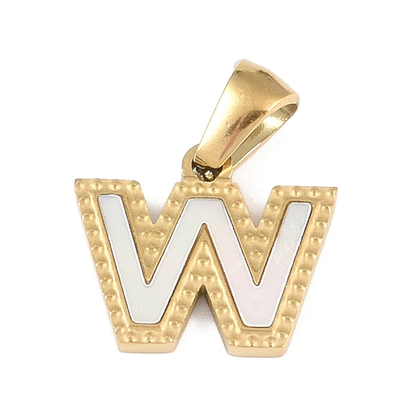 PandaHall Natural White Shell Alphabet Charms, Ion Plating(IP) Real 18K Gold Plated 304 Stainless Steel Charms, Letter W, 12.5x15x1.5mm...
PandaHall Natural White Shell Alphabet Charms, Ion Plating(IP) Real 18K Gold Plated 304 Stainless Steel Charms, Letter W, 12.5x15x1.5mm...