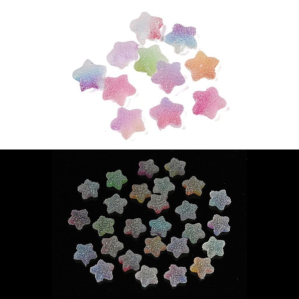 PandaHall Luminous Resin Decoden Cabochons, Glow in the Dark, Two Tone Druzy Star, Mixed Color, 12x11x4.5mm Resin Star Multicolor
PandaHall Luminous Resin Decoden Cabochons, Glow in the Dark, Two Tone Druzy Star, Mixed Color, 12x11x4.5mm Resin Star Multicolor